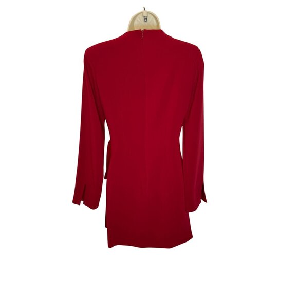 Cinq à Sept Sierra Wrap Minidress in Cranberry NWT - Size 2 - Picture 3 of 10